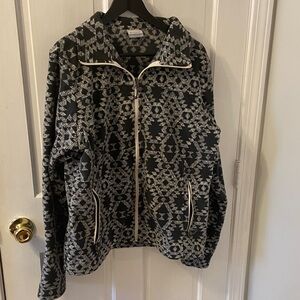 Columbia Black and White Geometric Women's Jacket